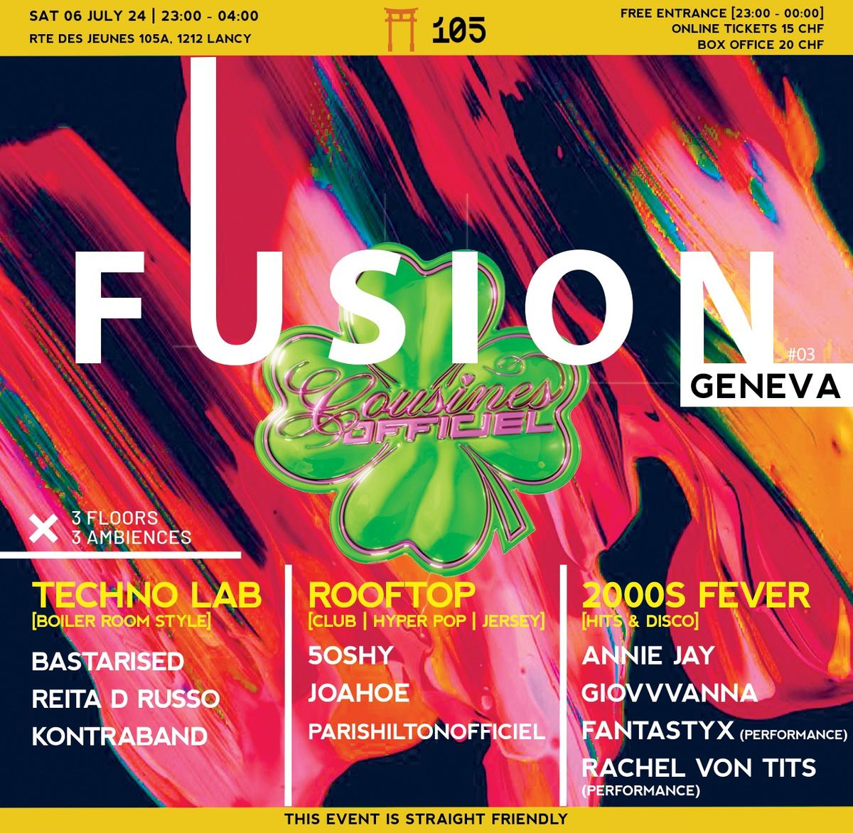 LE TEMPLE FUSION (W\/Cousines) | FREE ENTRY*