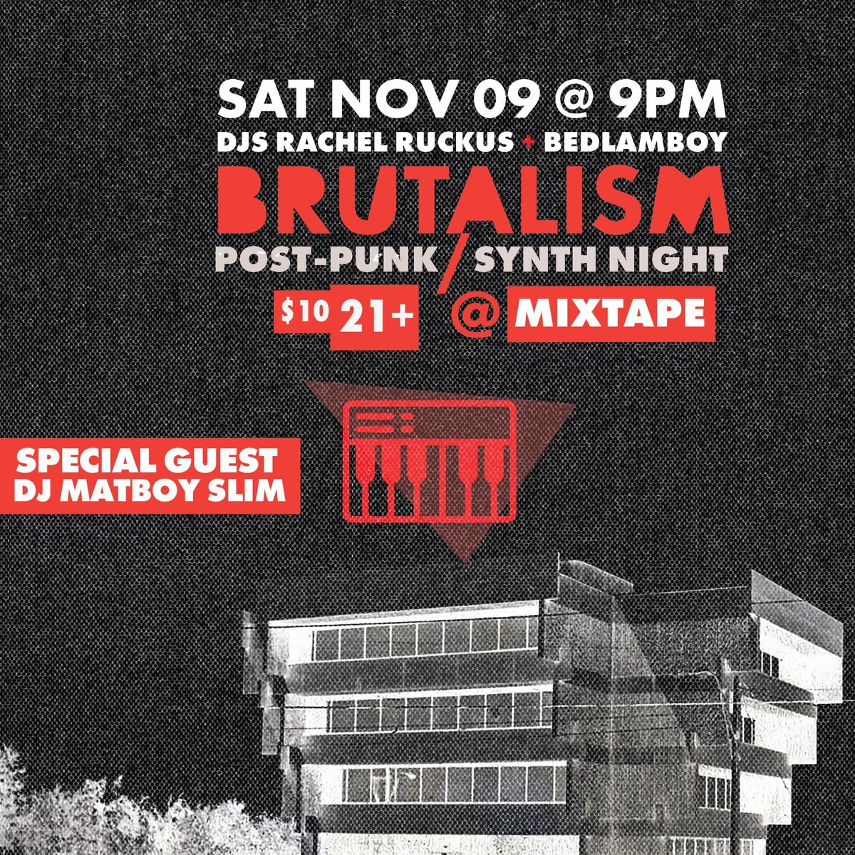 Brutalism Post Punk Synth Night 