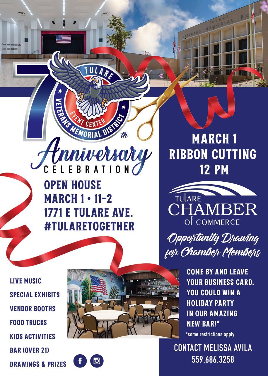 70th Anniversary Ribbon Cutting- Tulare Veterans Memorial District