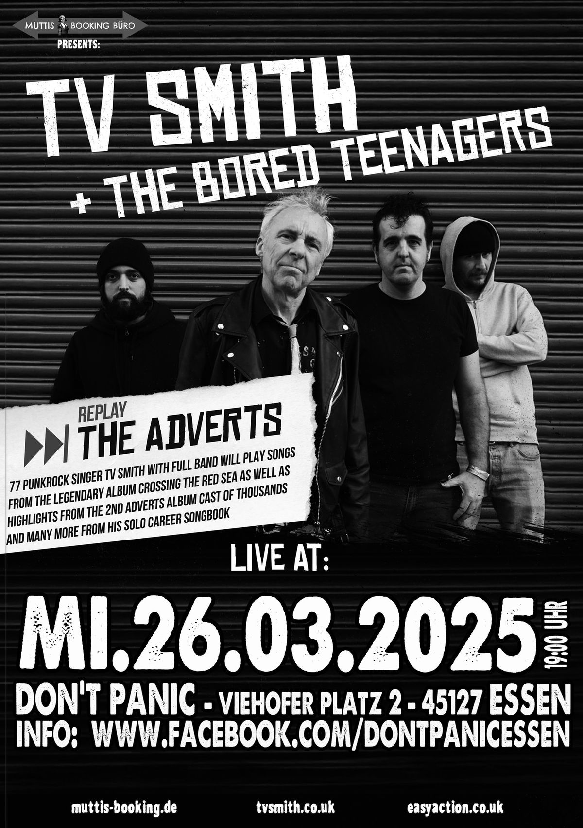 TV Smith & The Bored Teenagers (replay the songs of The Adverts)