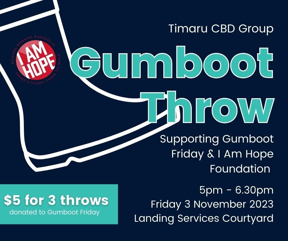 Timaru CBD Gumboot Throw