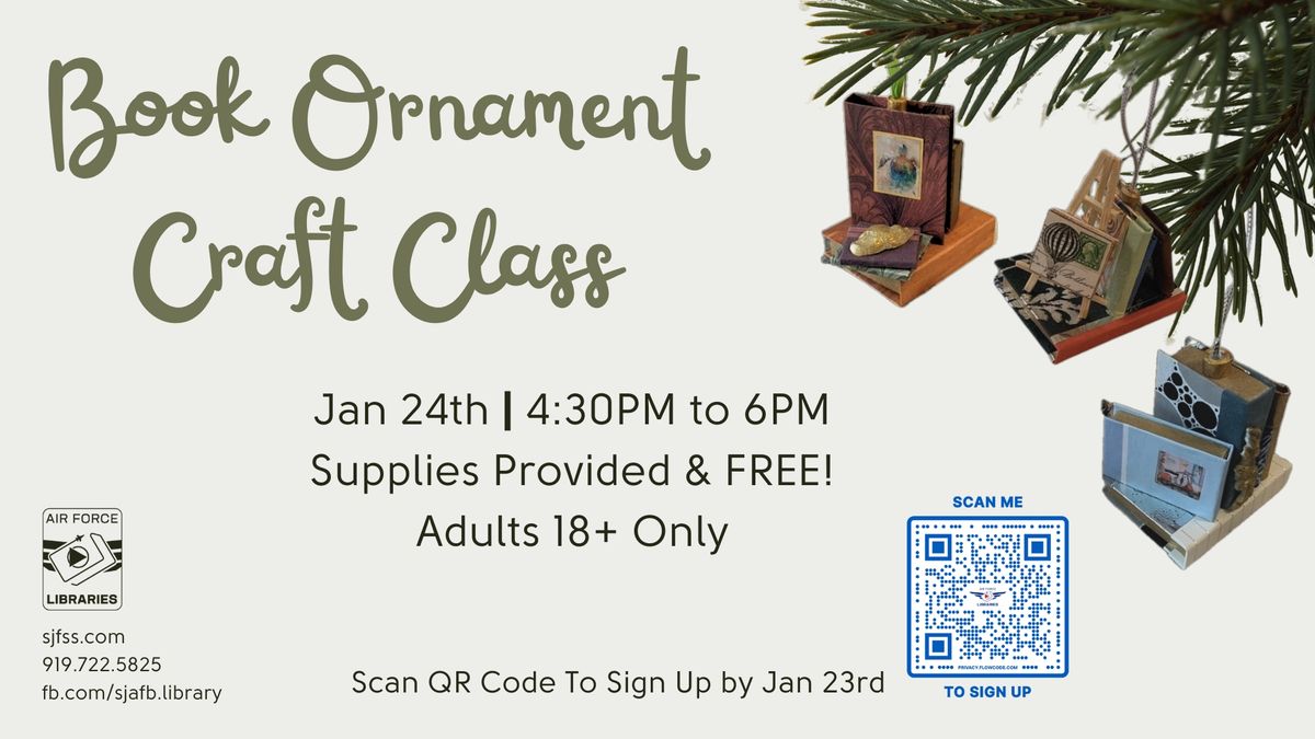 Book Ornament Craft Class (Base Access Only)