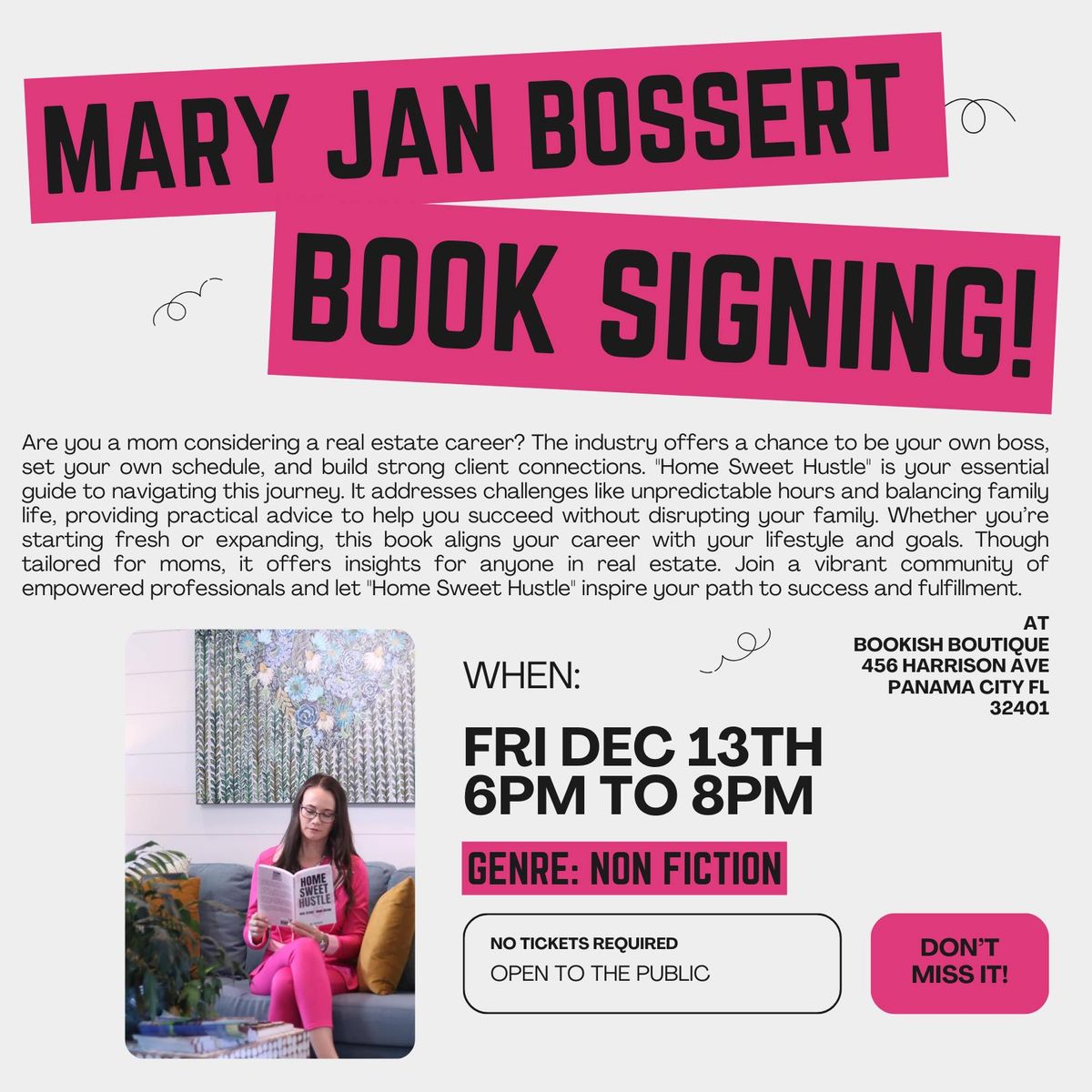 Book Signing with Mary Jan Bossert!