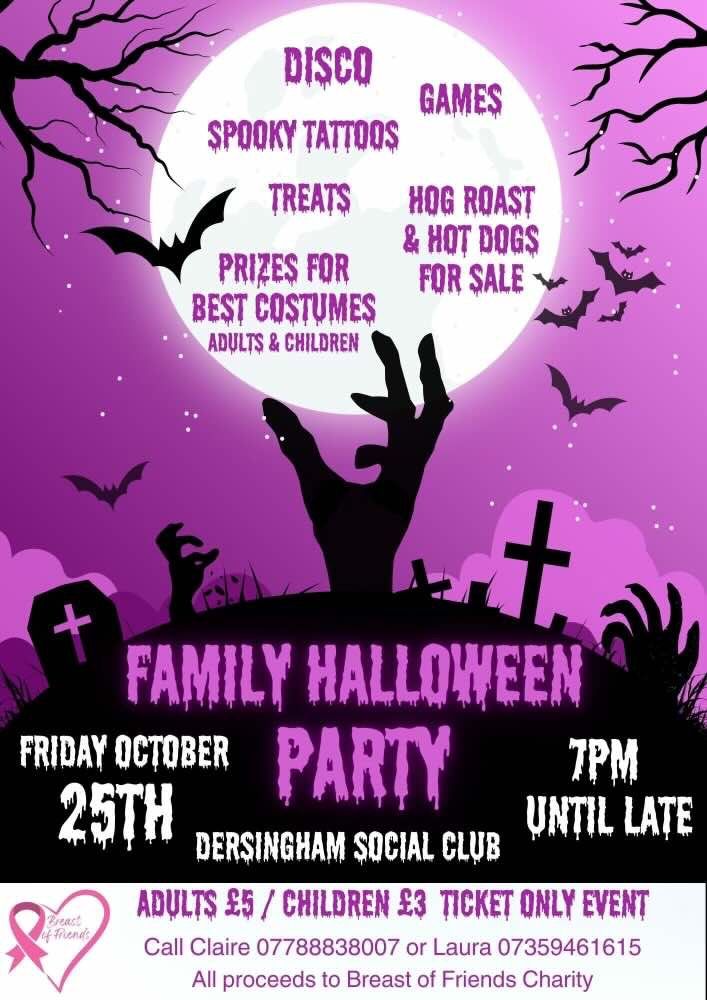 Family Halloween Party (all proceeds to Breast of Friends