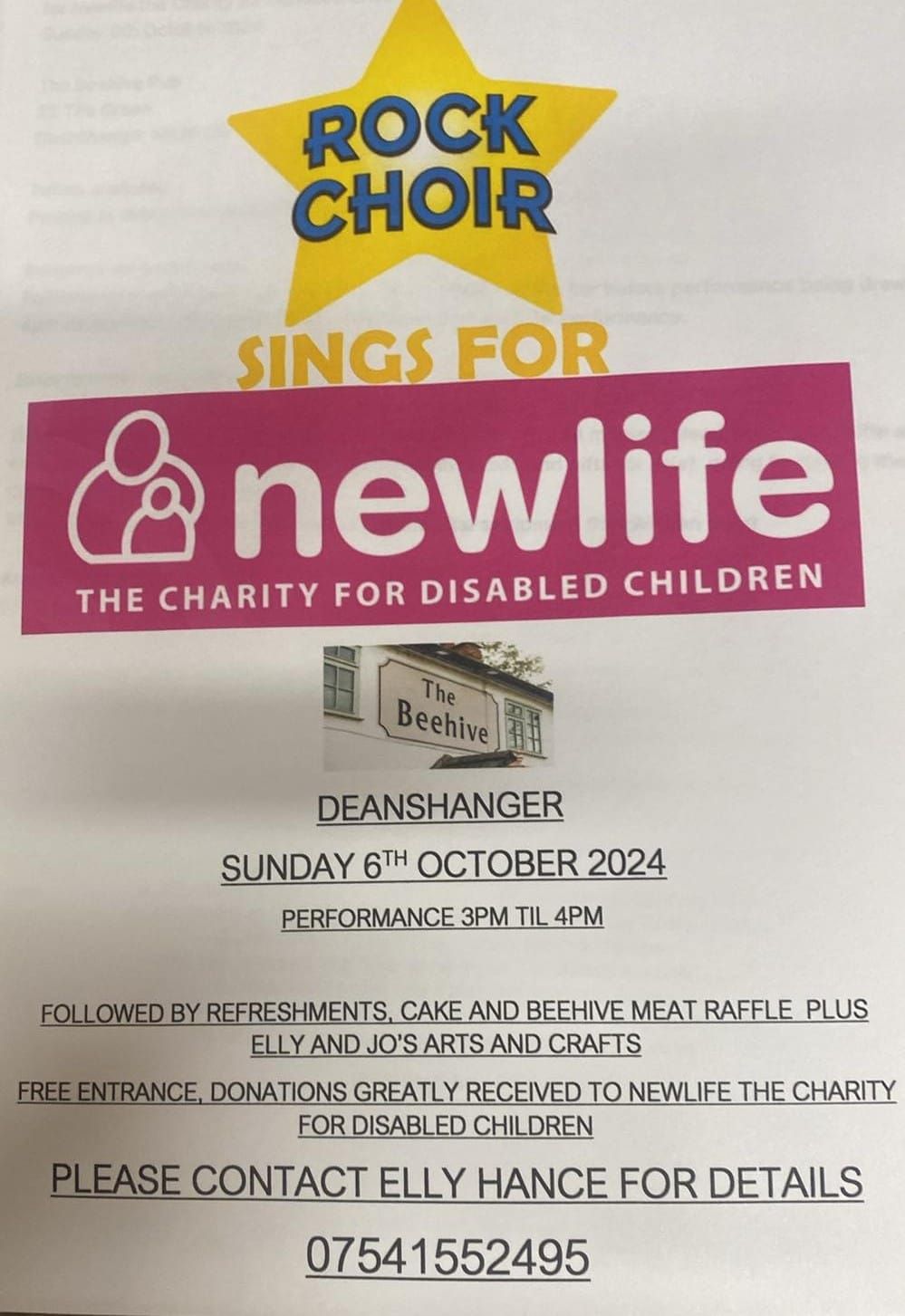 The Rock Choir Fundraiser for Newlife Charity for Disabled Children