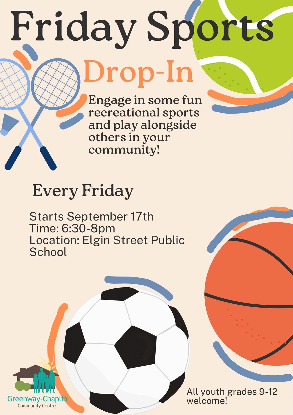 Greenway Friday Sports Drop-In (Grade 9-12)