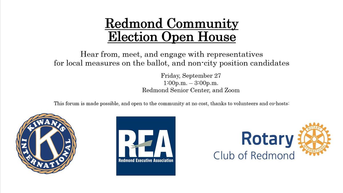 Redmond Community Election Open House