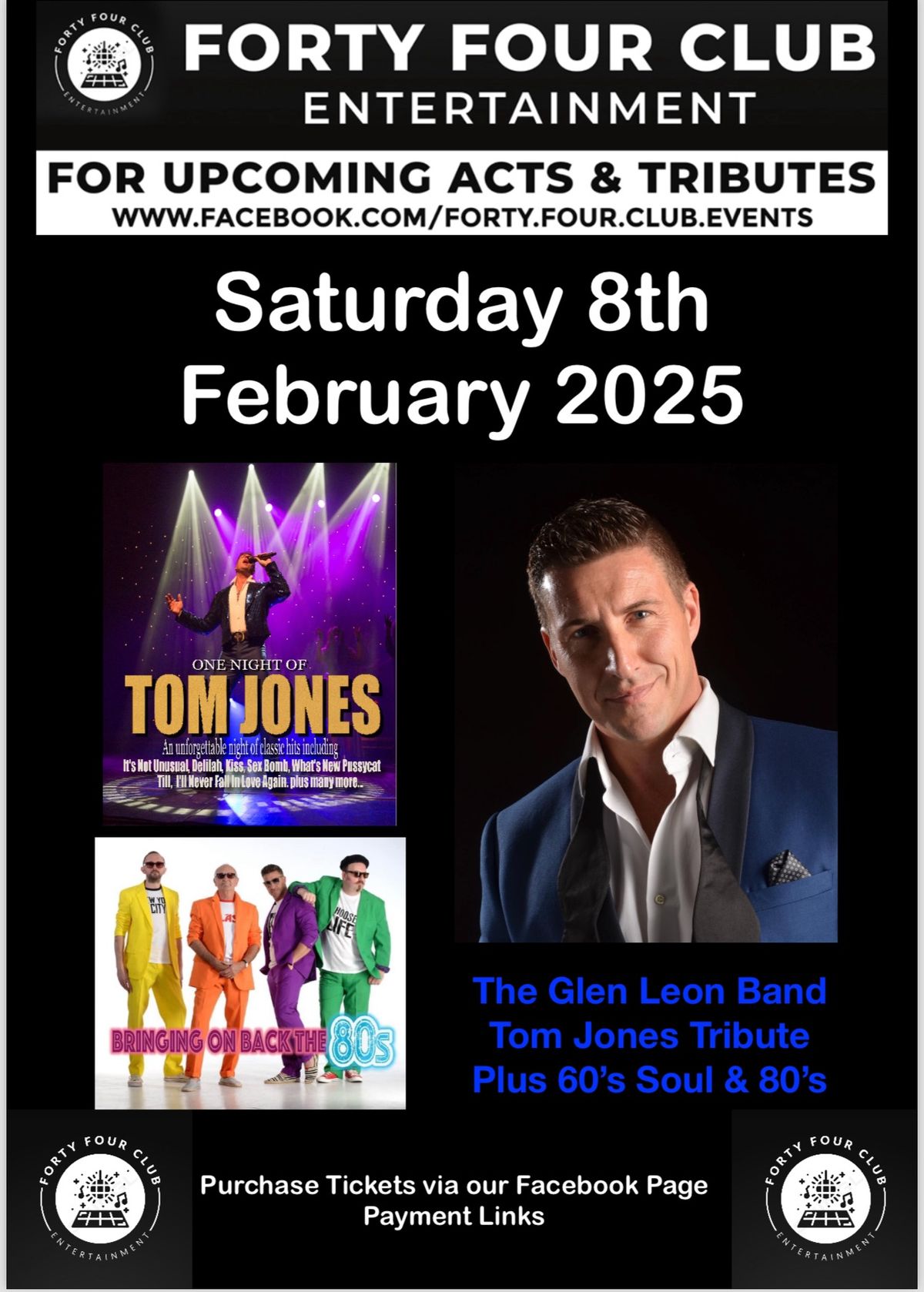 Glen Leon as Tom Jones & 60\u2019s, Soul & 80\u2019s 