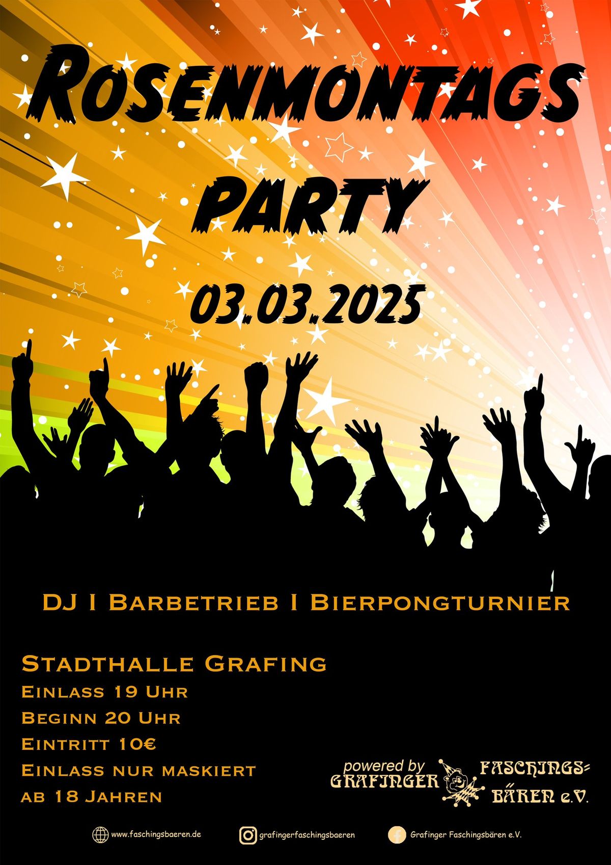 Rosenmontagsparty der Grafinger Faschingsb\u00e4ren