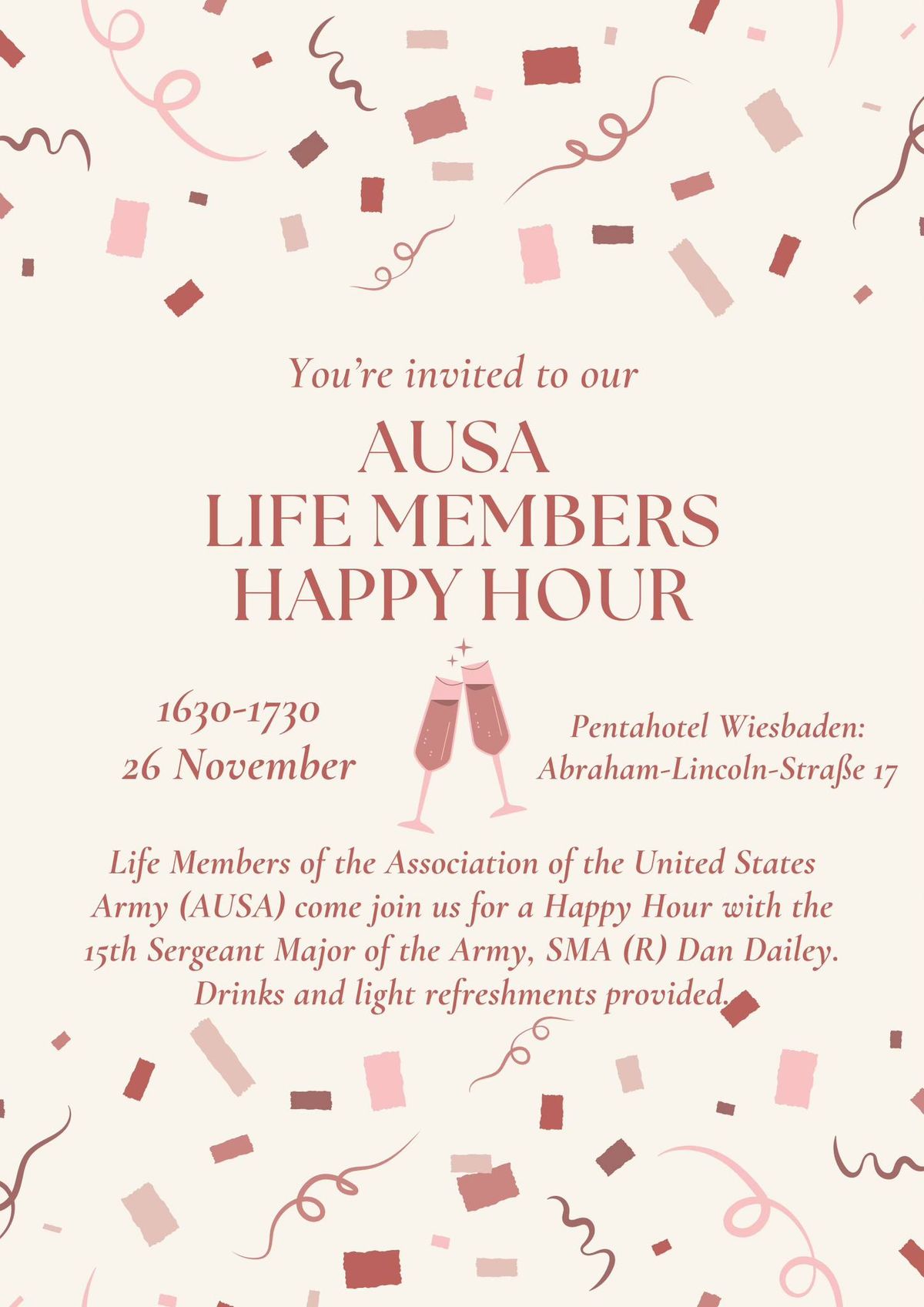 AUSA Life Members Happy Hour Event