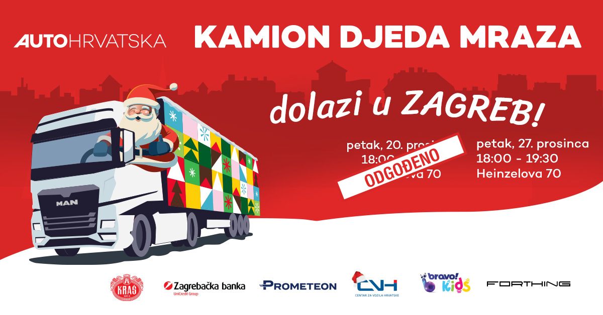 KAMION DJEDA MRAZA DOLAZI U ZAGREB