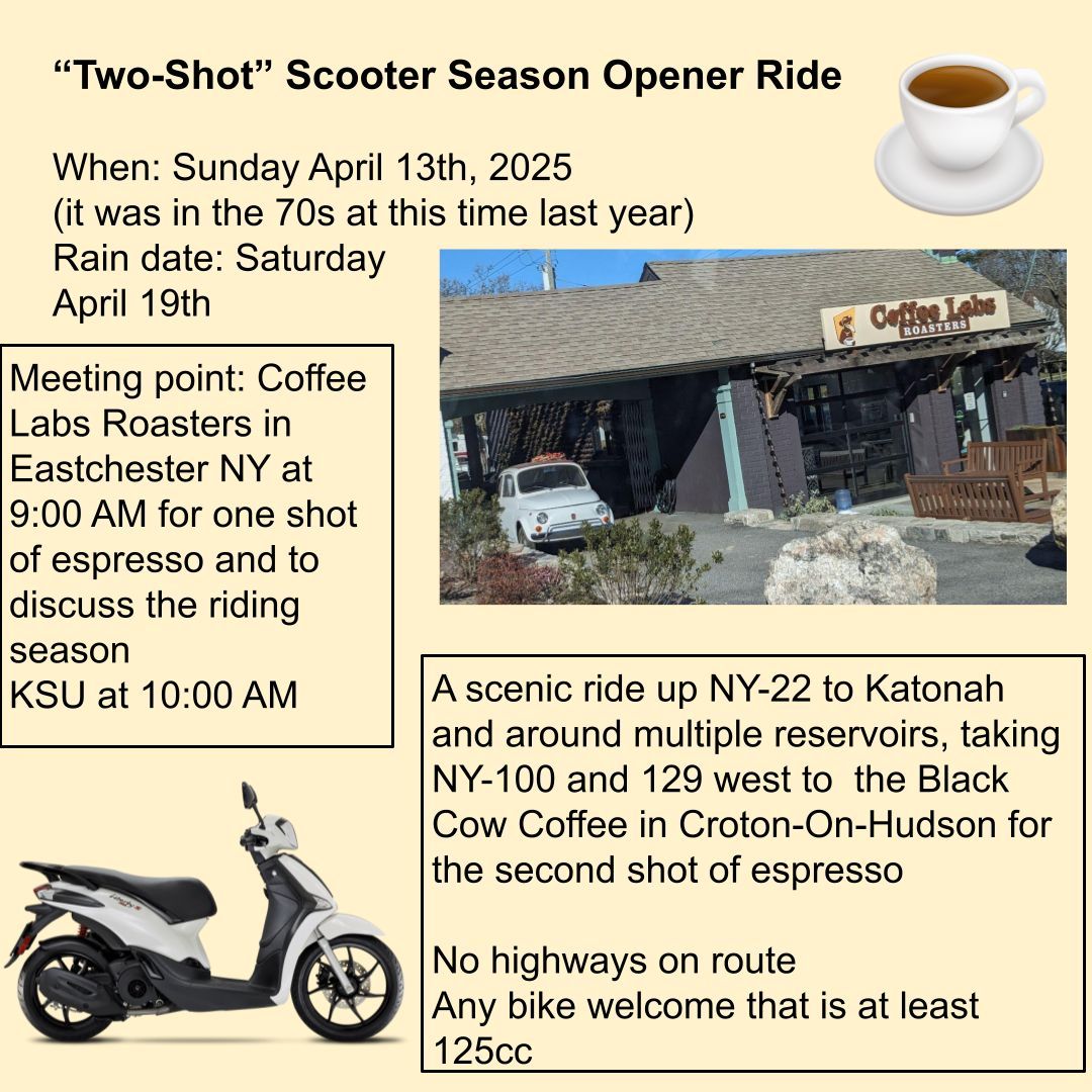 Two Shot Scooter Season Opener Ride