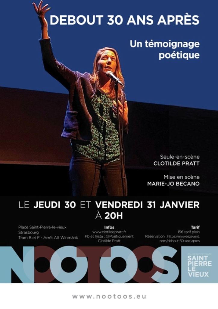 DEBOUT 30 ANS APRES, seule en sc\u00e8ne, 30 et 31 janvier 2025 \u00e0 20h