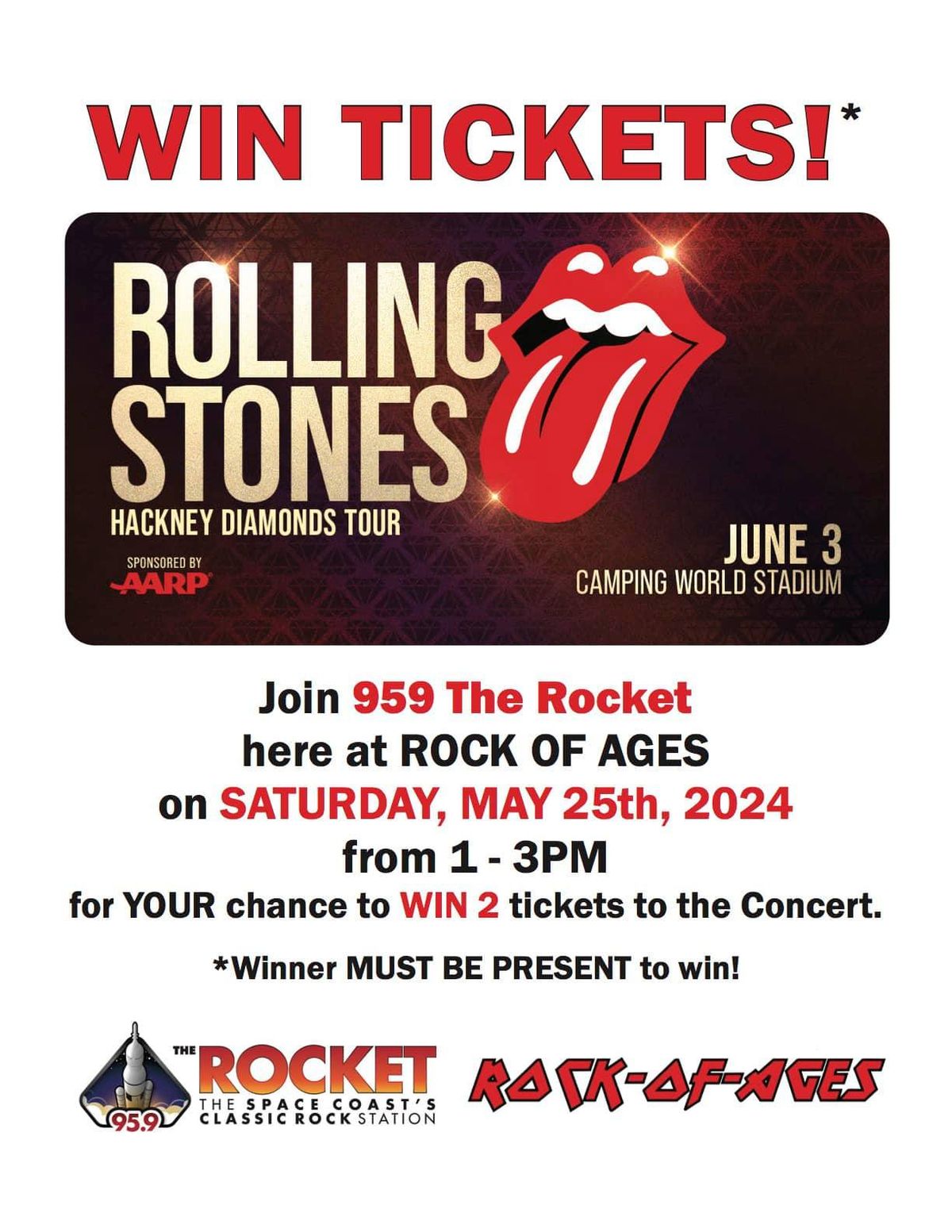 Rolling Stones tickets giveaway.