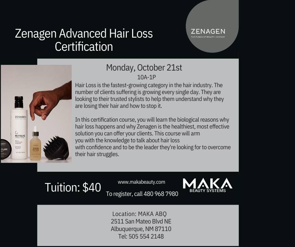 Zenagen Advanced Hair Loss Certification