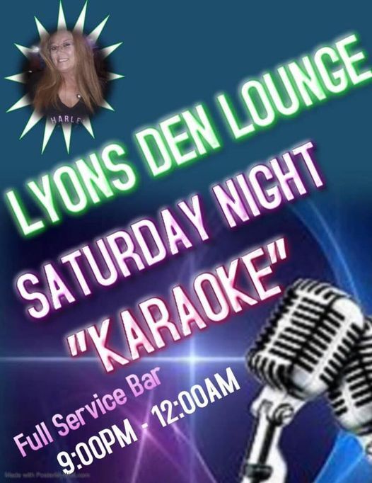 Karaoke Tonight At The Lyons Den Lounge!