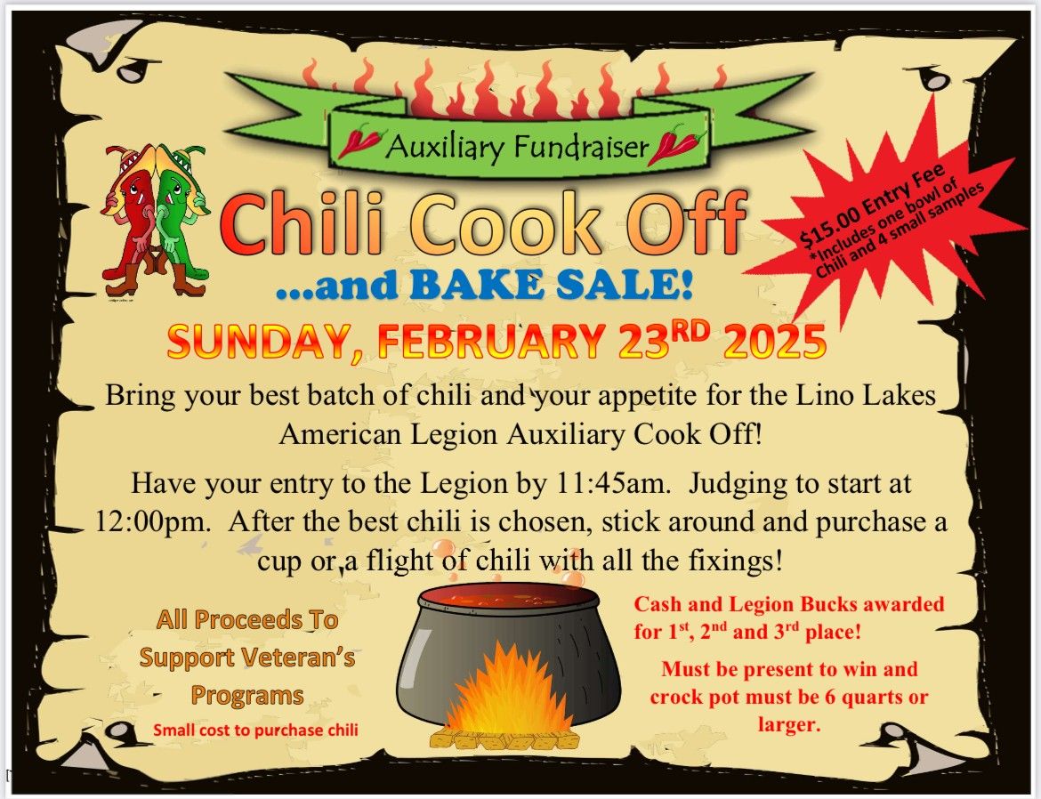 ALA Annual Chili Cook-off and Bake Sale