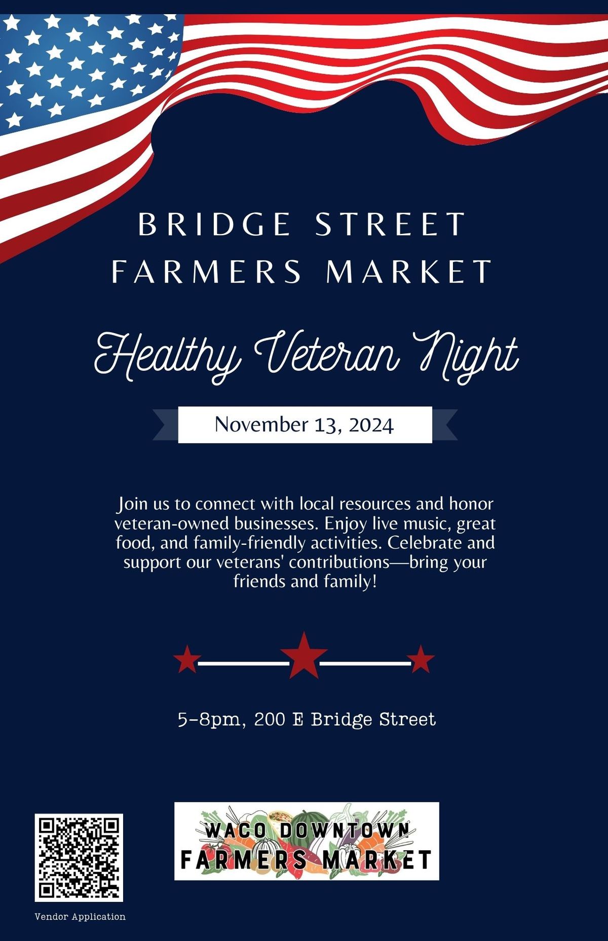 Healthy Veteran Night @ Bridge Street Farmers Market