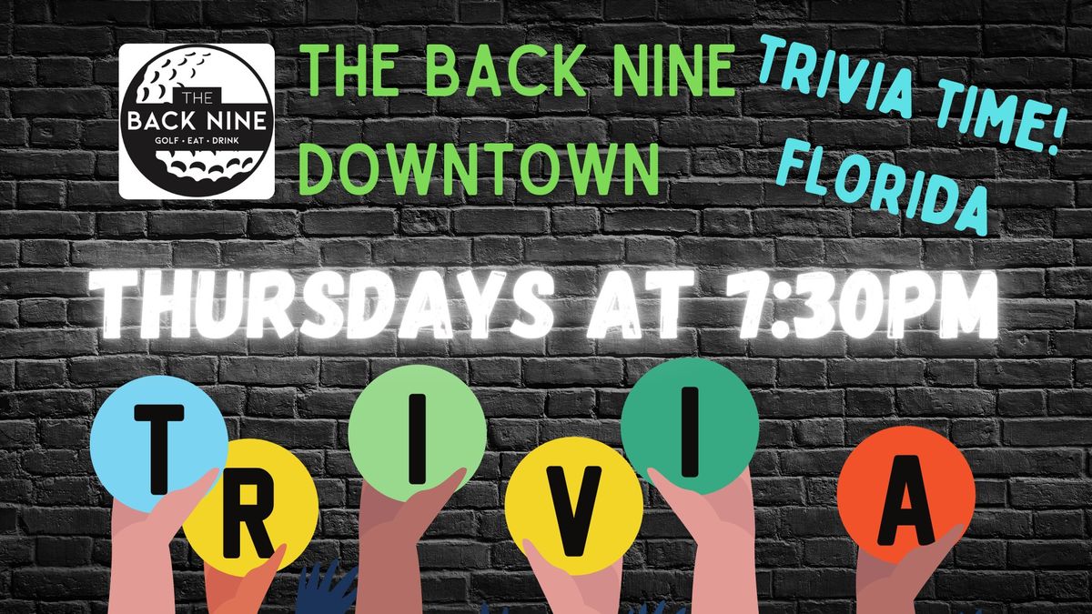 Thursday Trivia at The Back Nine Lakeland with Triva Time! Florida