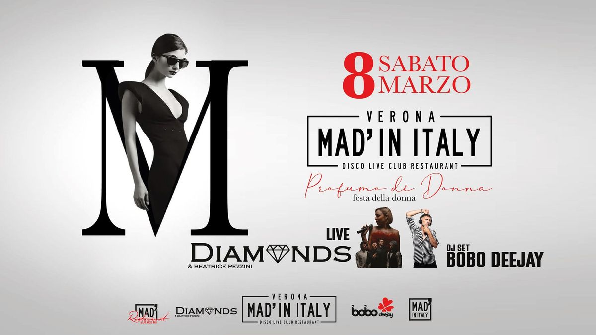 SABATO 8 MARZO -\ud83c\udf39Profumo di Donna \ud83c\udf39 - Live: DIAMONDS BAND \/ Dj-Set: BOBO DJ