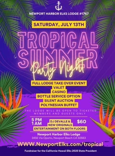 Tropical Summer Party Night