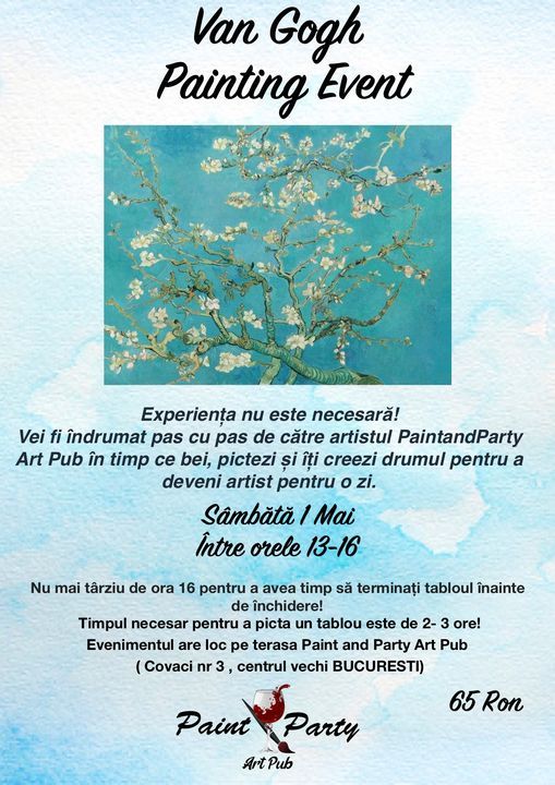 Van Gogh Painting Event 1 Mai Paintandparty Art Pub Campina 1 May 2021