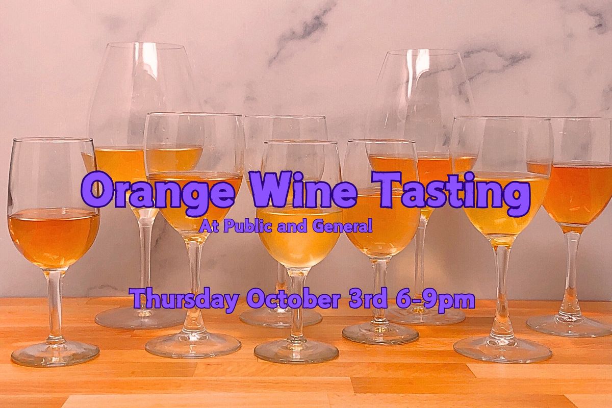 Orange Wine Tasting