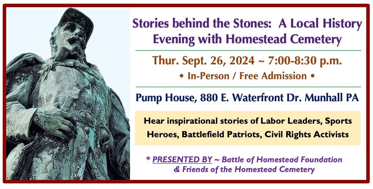 Stories behind the Stones: A Local History Evening with Homestead Cemetery