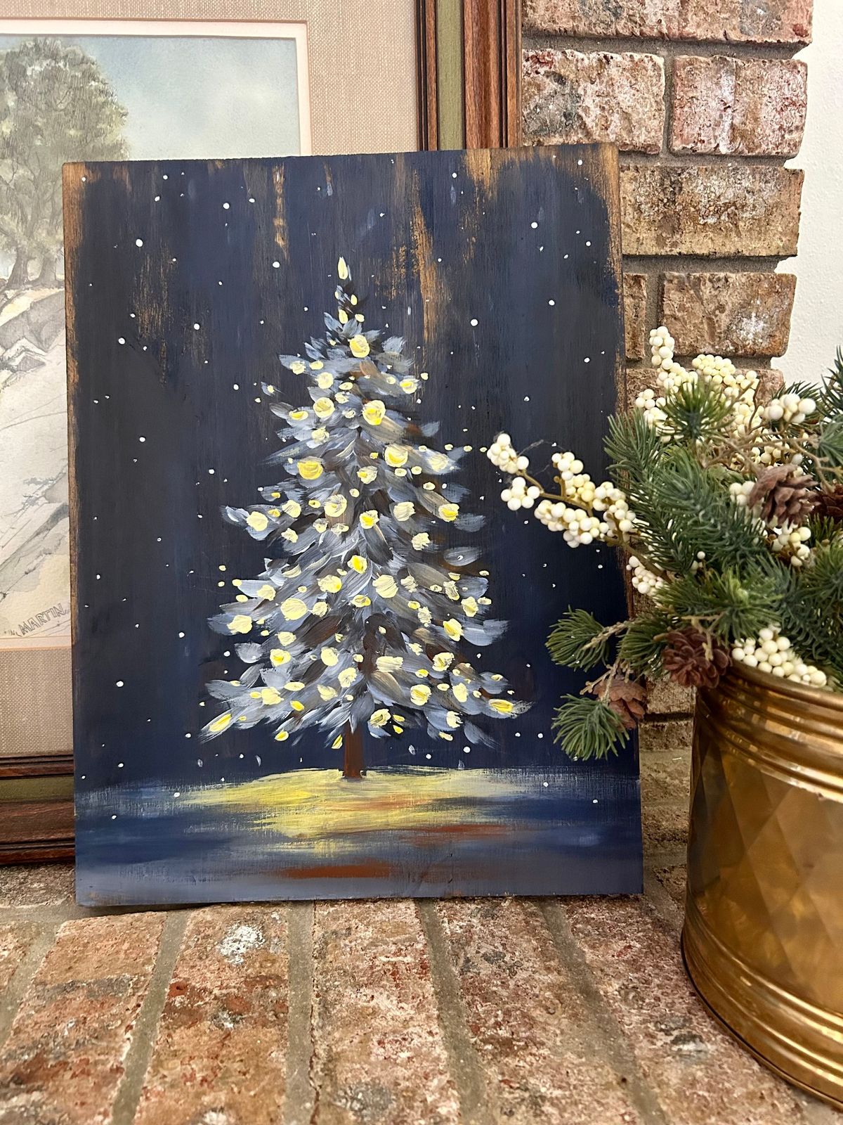 Winter Tree Painting at Prairie State Winery