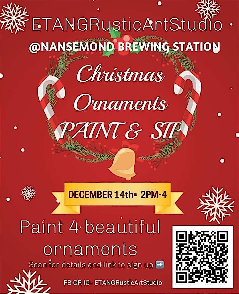 CHRISTMAS ORNAMENTS  PAINT & SIP