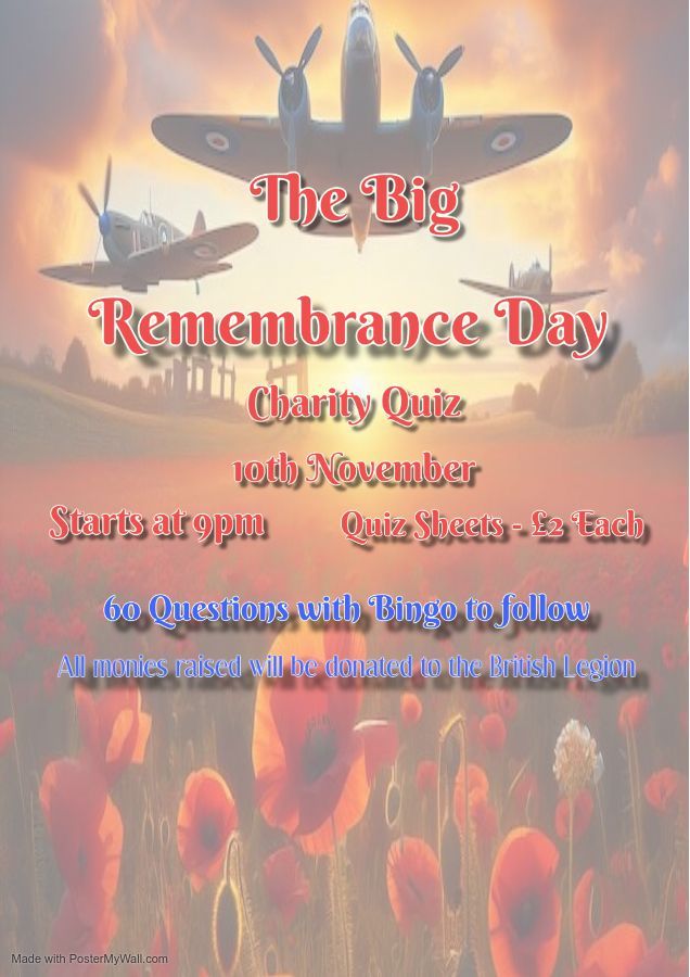 Remembrance Day Charity Quiz 