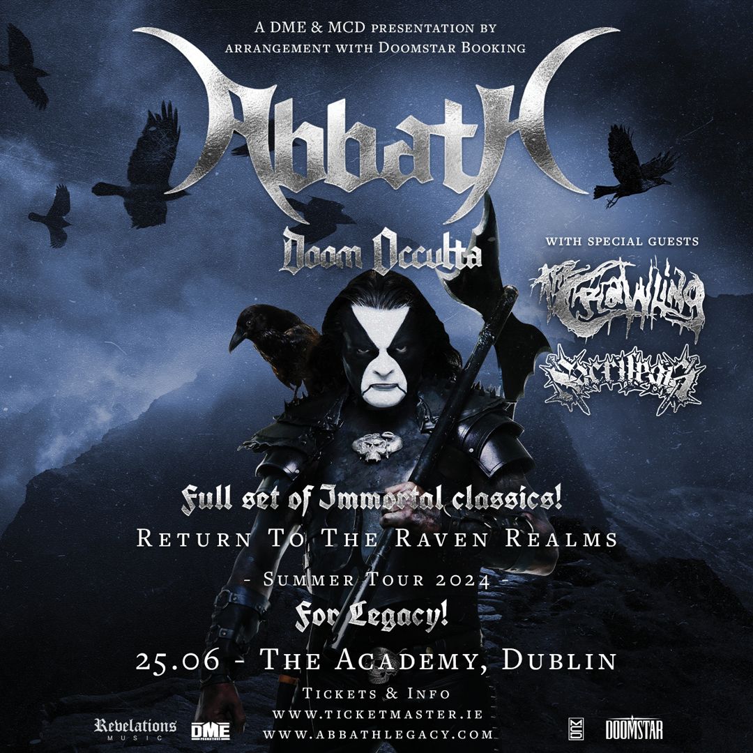 Abbath Doom Occulta (Full Immortal Set!) w\/The Crawling & Sacrilegia | Dublin