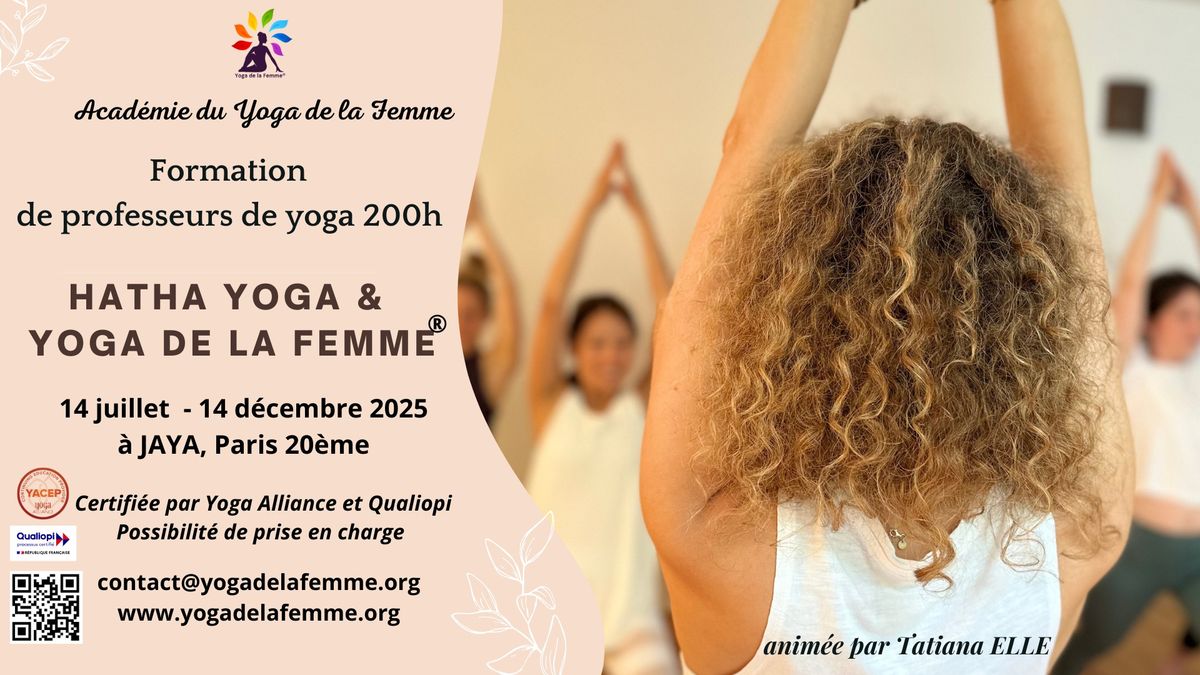 Formation Hatha yoga & Yoga de la Femme 200h