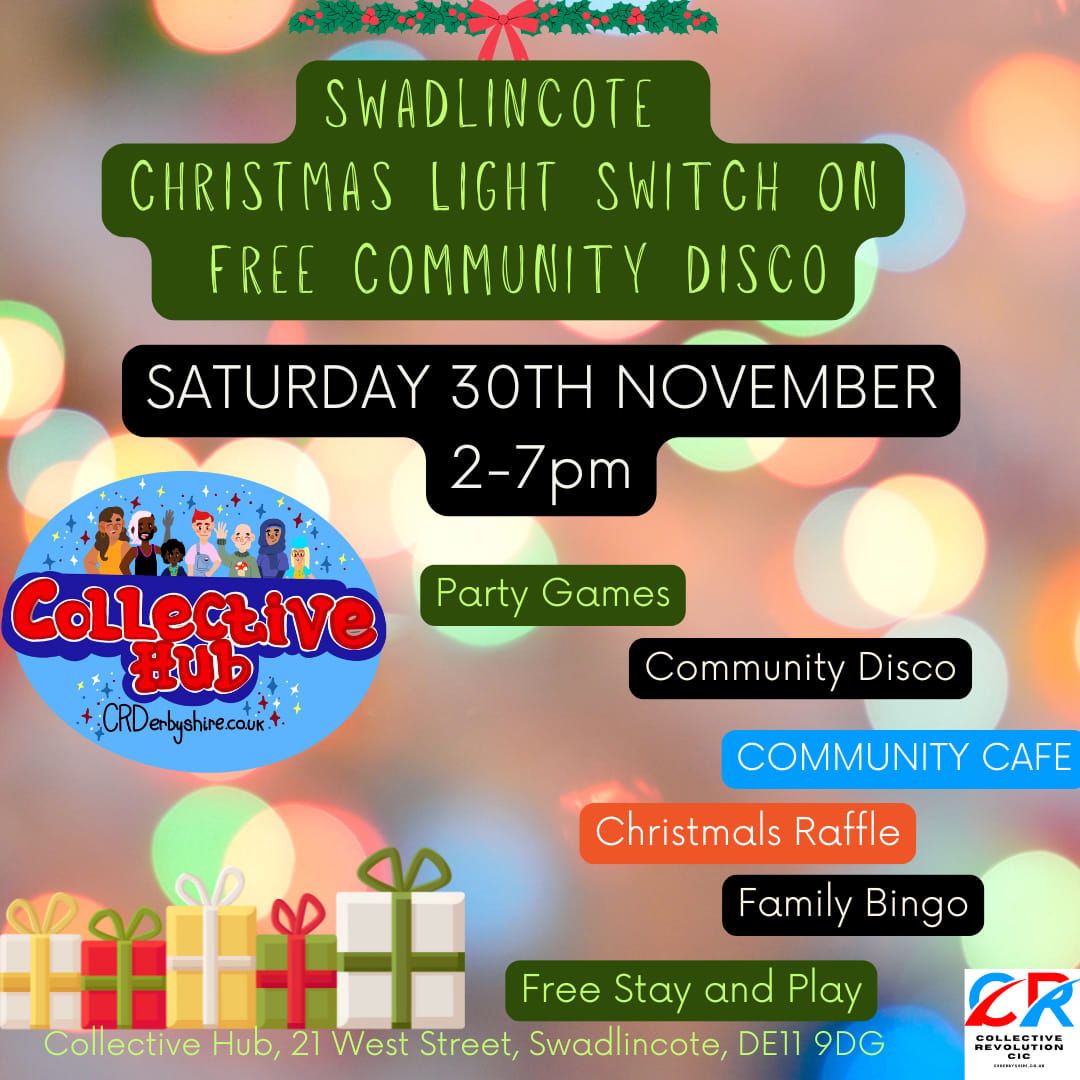 Swadlincote Christmas Light Switch on Free Community Disco