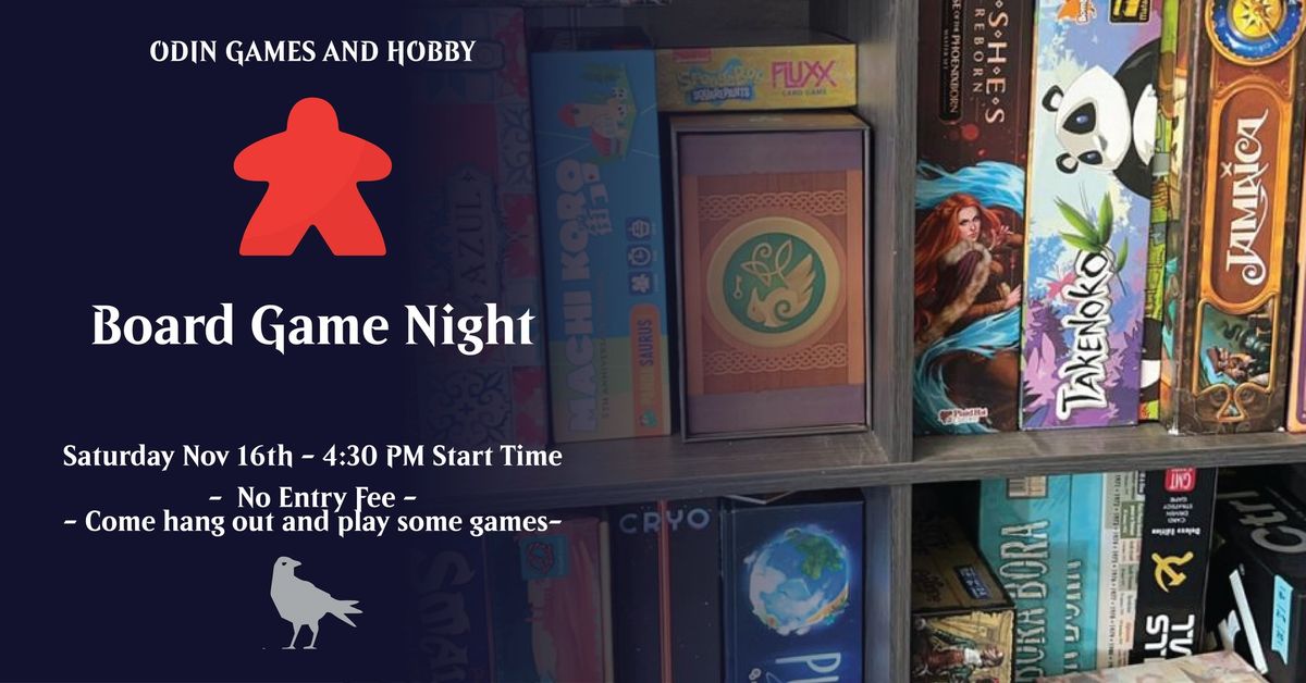 Board Game Night - Weekly Hobby Event