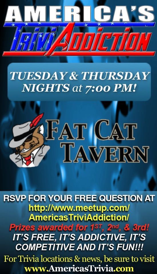 Fat Cat Tavern Trivia Night - Largo, Florida