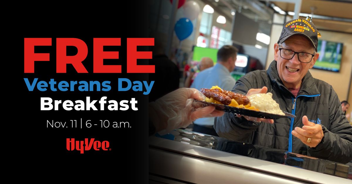 Free Breakfast for Veterans and Active-Duty Miltiary