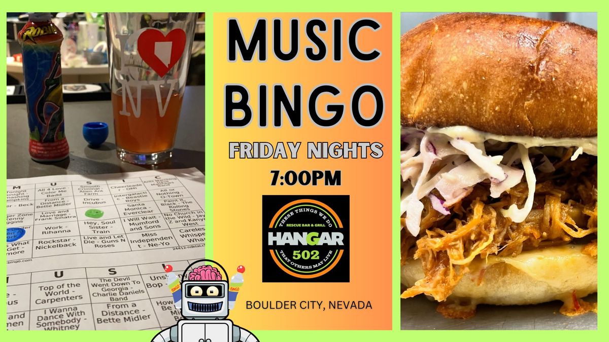 MUSIC BINGO @ Hangar 502 (Boulder City)