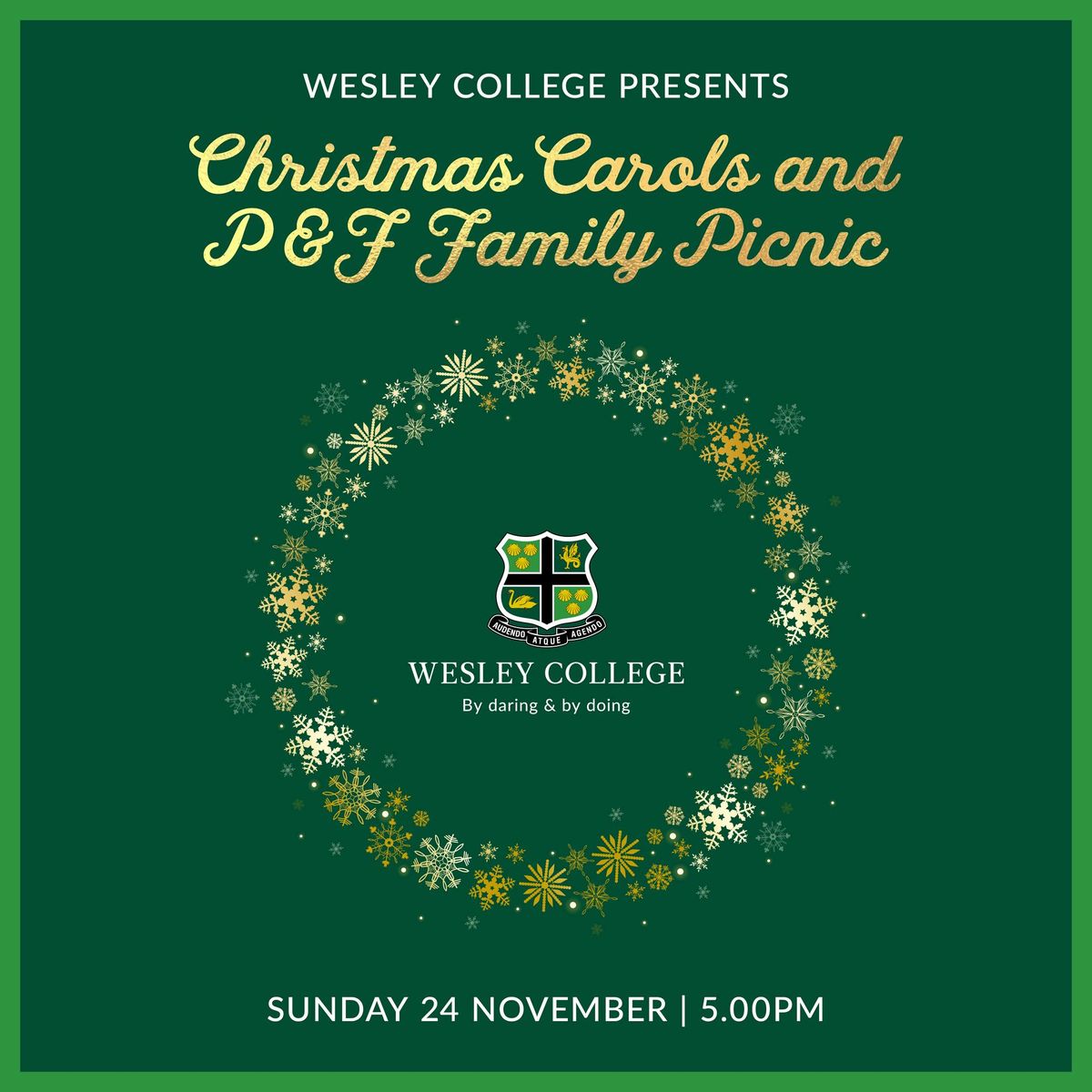 Wesley Christmas Carols and P&F Family Picnic