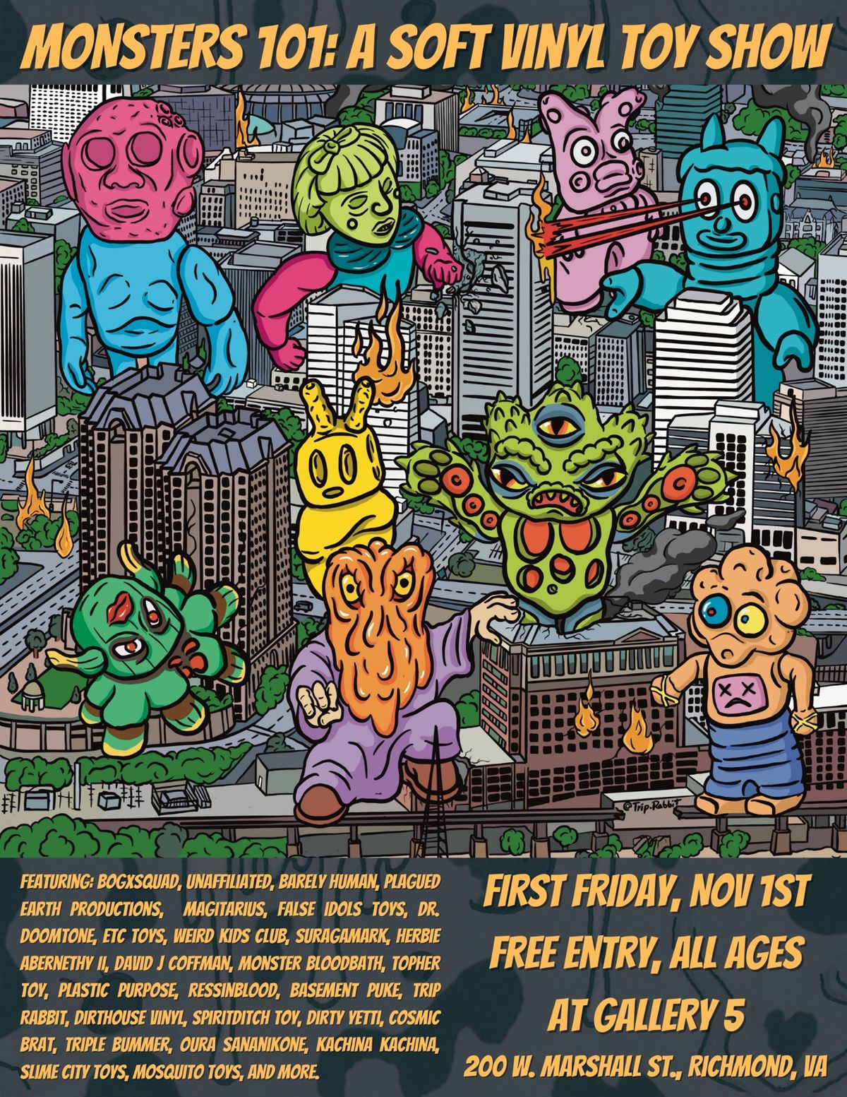 Gallery5 First Fridays: Monster 101: A Soft Vinyl (Sofubi) Toy Show curated by False Idols Toys