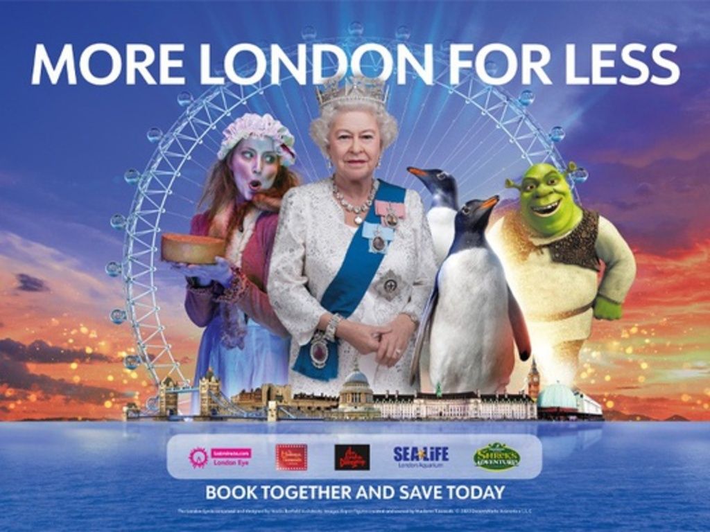 Merlin\u2019s Magical London: 5 Attractions In 1: Madame Tussauds & London Eye & London Dungeon & Shrek\u2019s Adventure! & Sea Life