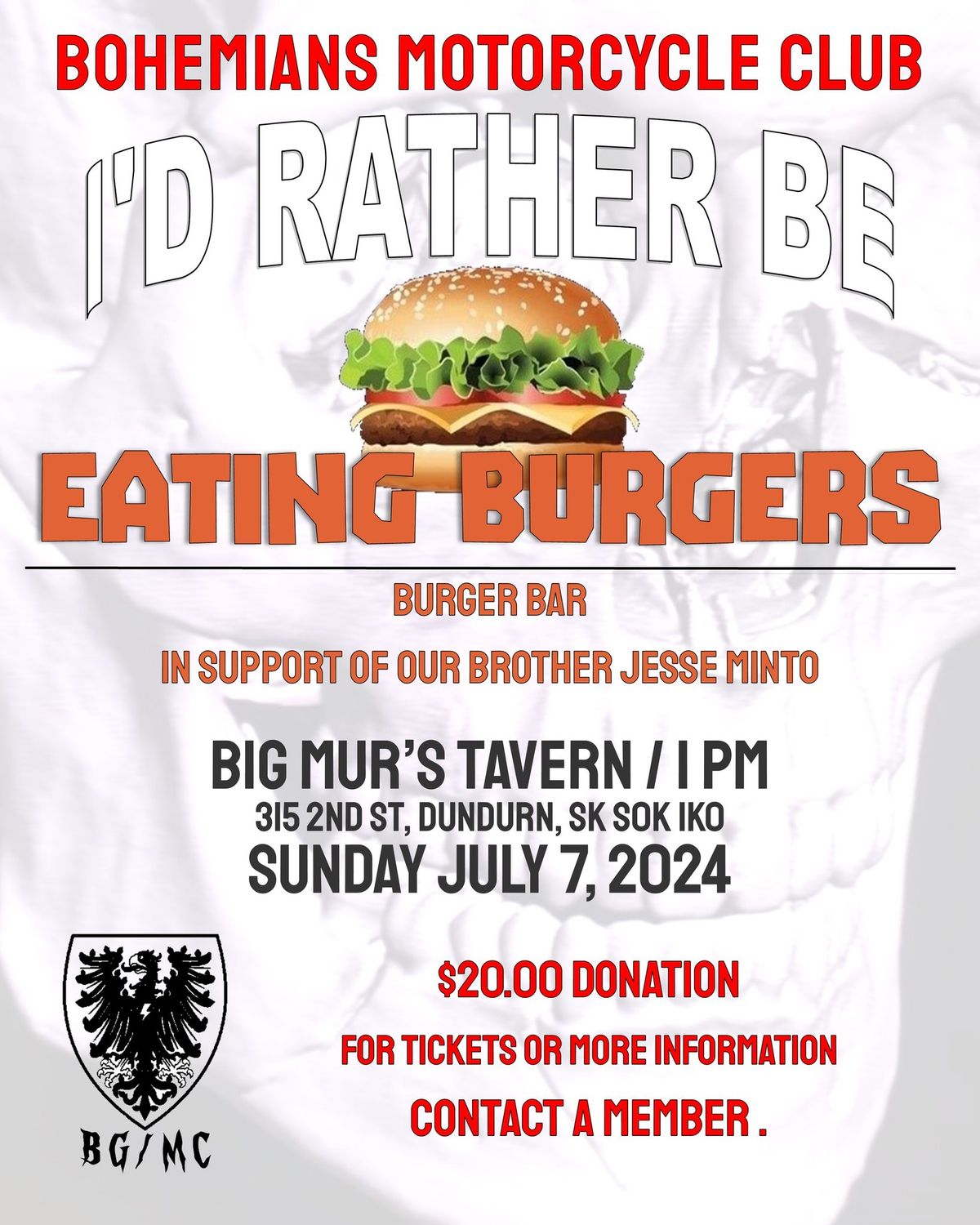 Burger Bar Fundraiser 