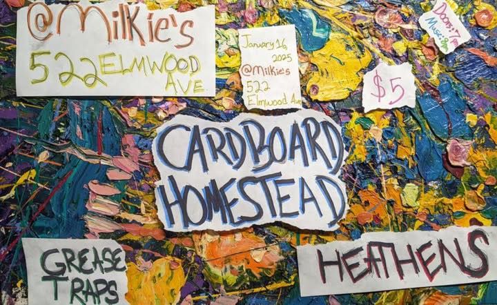 Cardboard Homestead \/ Heathens \/ Grease Trap