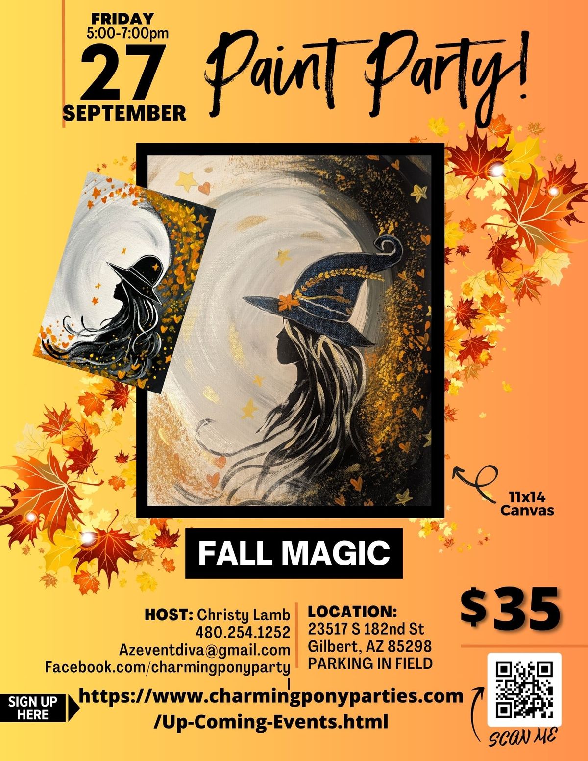 Fall Woman Paint Night