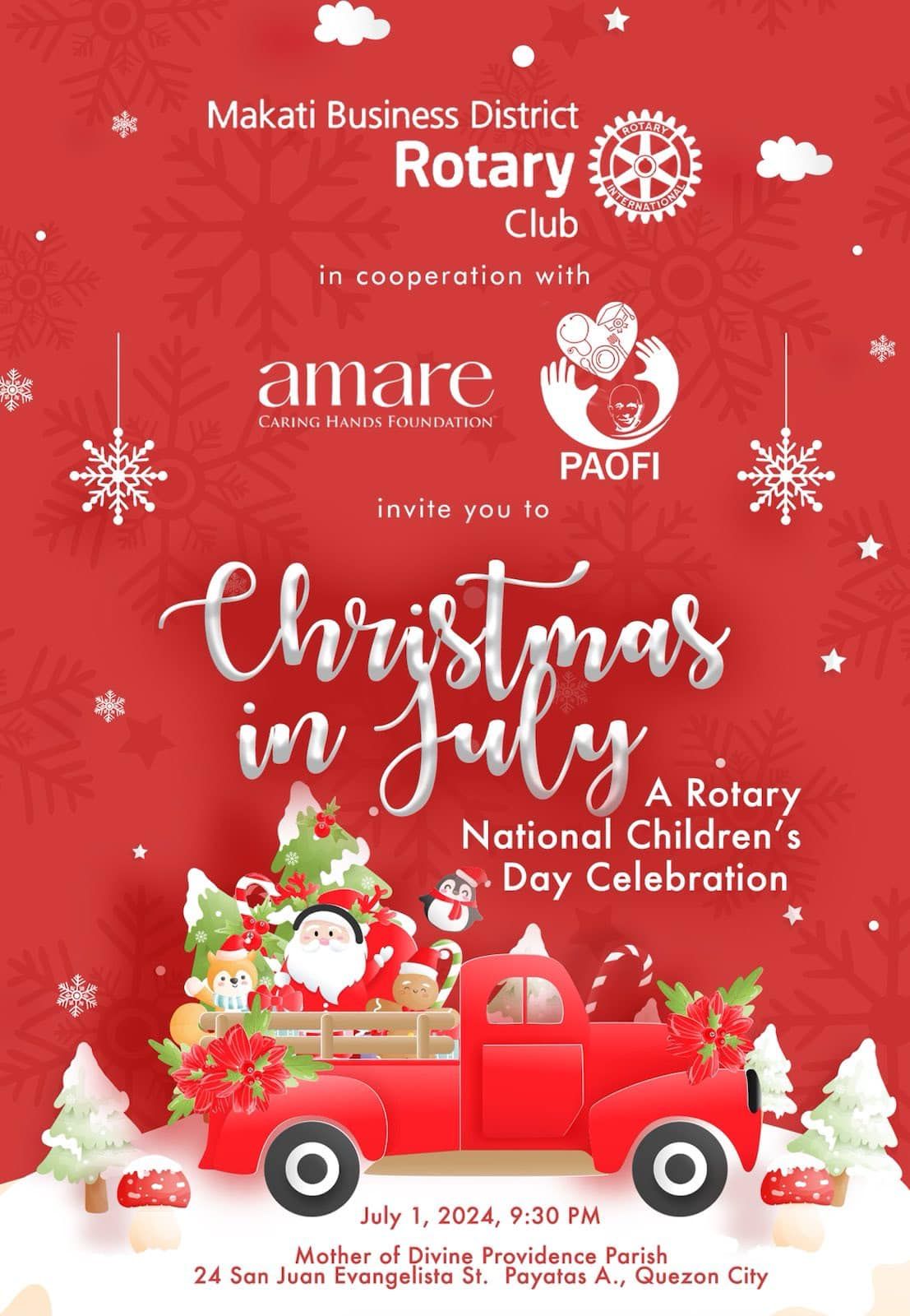 Christmas in July: Rotary Children's Day at Payatas!