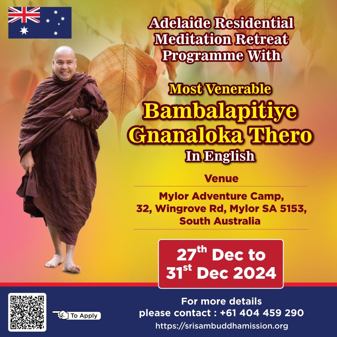 Adelaide Meditation Retreat | 27-31, December 2024