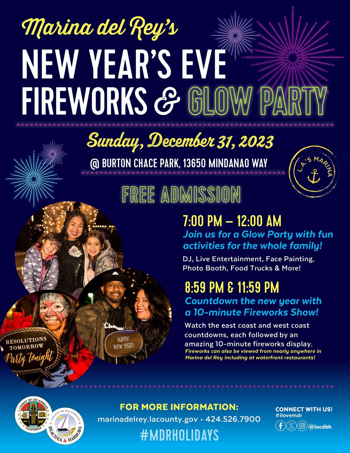 Marina del Rey's New Year's Eve Fireworks and Glow Party