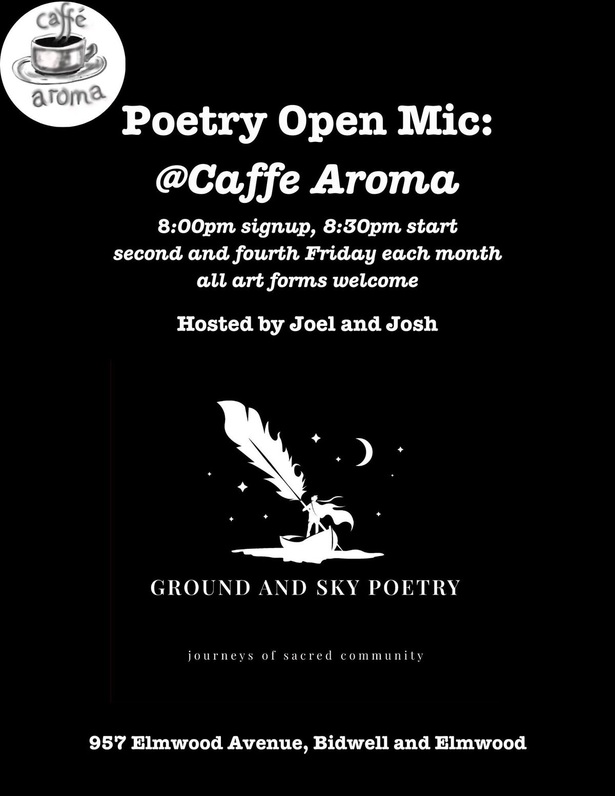 Ground and Sky 'Open Mic: @Caffe Aroma'