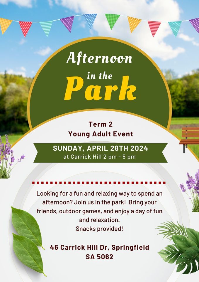 Term 2 Young Adult Event