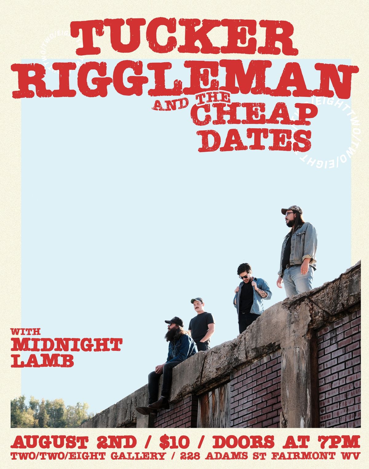 Tucker Riggleman & The Cheap Dates w\/ Midnight Lamb at Two\/Two\/Eight Gallery